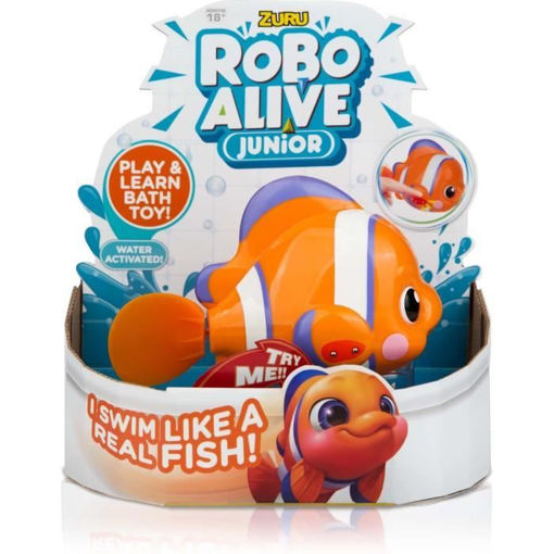 Picture of Robo Alive Swimming Clown Fish Bath Toy